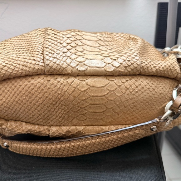 Coach Brown Python-Embossed Shoulder Bag - Picture 2 of 4